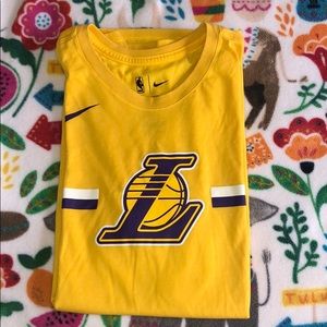 Yellow short sleeve Nike Laker shirt